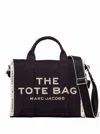 Marc Jacobs Black Canvas The Tote Shopping Bag In Black