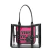 Marc Jacobs The Medium Transparent Tote In Black/black