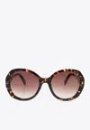 Marc Jacobs Eyewear Round Frame Sunglasses In Brown