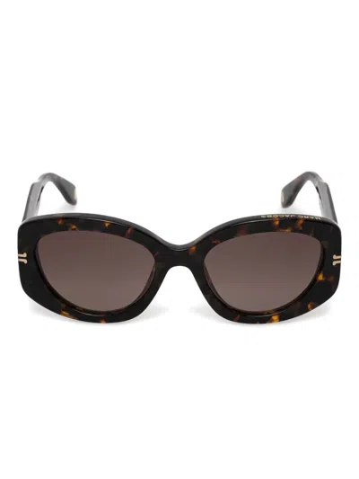 Marc Jacobs Oval-frame Sunglasses In Multi