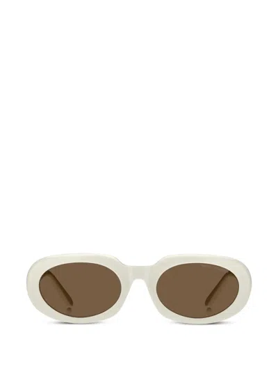 Marc Jacobs Oval-frame Sunglasses In Neutral
