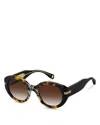 Marc Jacobs Mj 1110s Acetate Oval Sunglasses In Havana/brown