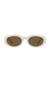 Marc Jacobs Oval Sunglasses In White