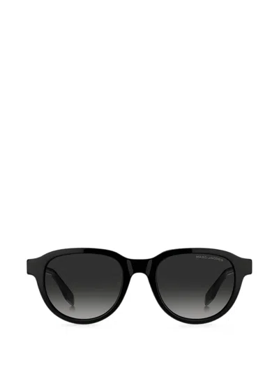 Marc Jacobs Oval-frame Sunglasses In Black