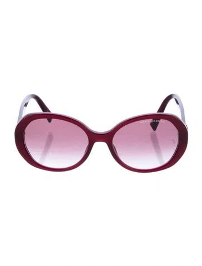 Pre-owned Marc Jacobs Oversize Gradient Sunglasses In Burgundy