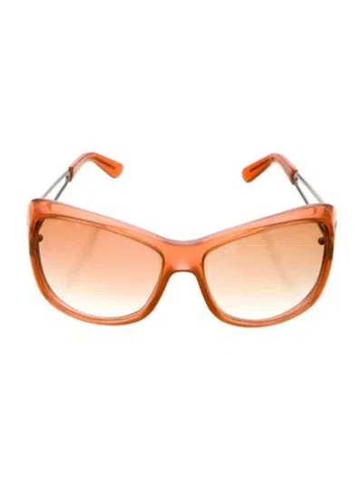 Pre-owned Marc Jacobs Oversize Tinted Sunglasses In Burgundy