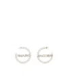 Marc Jacobs Oversized Chain-link Earrings In White