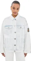 Marc Jacobs Oversized Denim Trucker Jacket Light Wash In White