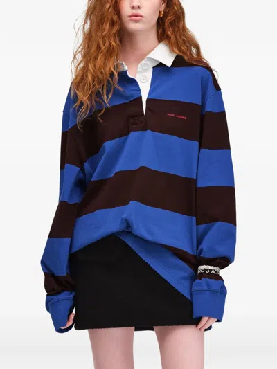 Marc Jacobs Oversized Rugby Shirt In Blue