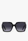 Marc Jacobs Marc 731s Acetate Square Sunglasses In Gray