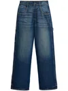 Marc Jacobs Belt Loops Faded Effect Five-pocket Style Trousers In Blue