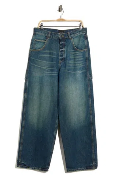Marc Jacobs Oversized Wide Leg Jeans In Blue