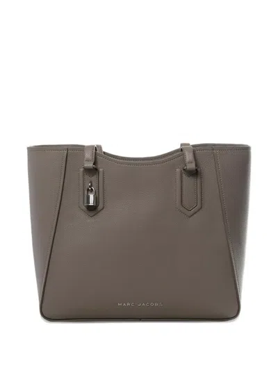 Marc Jacobs Padlock-embellishment Leather Tote Bag In Gray