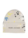Marc Jacobs Paint-splatter Knitted Beanie Hat In Brown