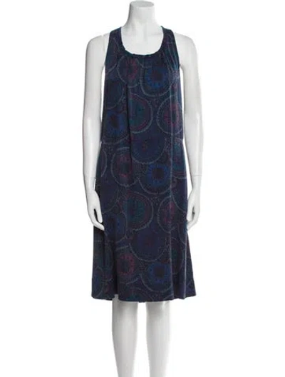 Pre-owned Marc Jacobs Paisley Print Knee-length Dress In Blue