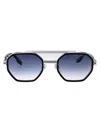 Marc Jacobs Palladium Black Titanium Sunglasses In Black