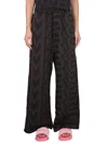 Marc Jacobs Monogram-pattern Track Pants In Brown