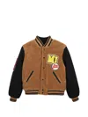 Marc Jacobs Patch-detail Teddy-texture Jacket In Brown