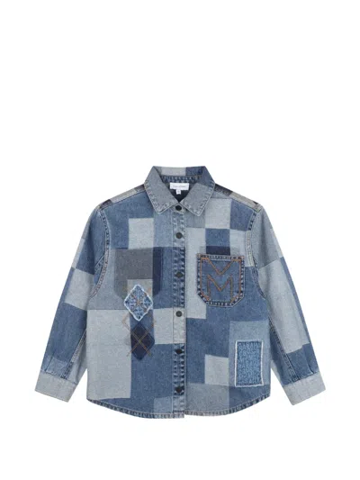 Marc Jacobs Kids' Patchwork Denim Jacket In Blue