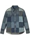 Marc Jacobs Patchwork Denim Shirt In 蓝色