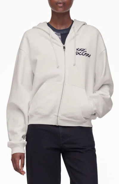 Marc Jacobs Patchwork Dice Zip Hoodie In White