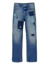 Marc Jacobs Straight-leg Patchwork Jeans In Blue