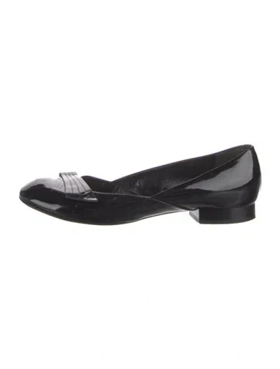 Pre-owned Marc Jacobs Patent Leather Ballet Flats In Black