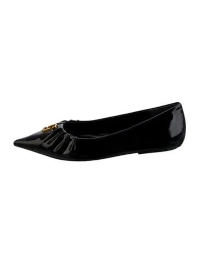 Pre-owned Marc Jacobs Patent Leather Ballet Flats In Black