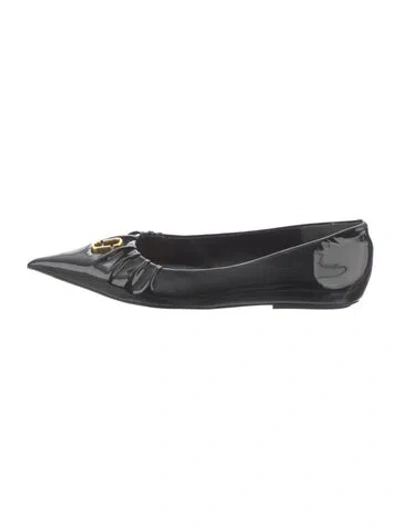 Pre-owned Marc Jacobs Patent Leather Ballet Flats In Black