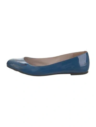 Pre-owned Marc Jacobs Patent Leather Ballet Flats In Blue
