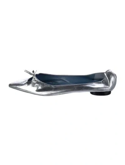 Pre-owned Marc Jacobs Patent Leather Ballet Flats In Silver