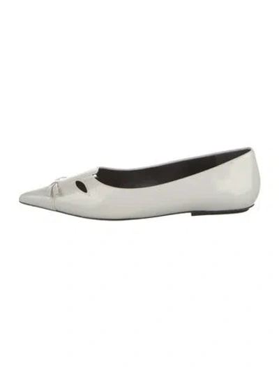 Pre-owned Marc Jacobs Patent Leather Ballet Flats In White