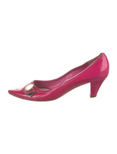 Pre-owned Marc Jacobs Patent Leather Bow Accents Pumps In Pink