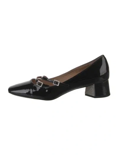 Pre-owned Marc Jacobs Patent Leather Crystal Embellishments Pumps In Black