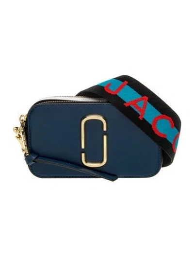 Pre-owned Marc Jacobs Patent Leather Messenger Bag In Blue