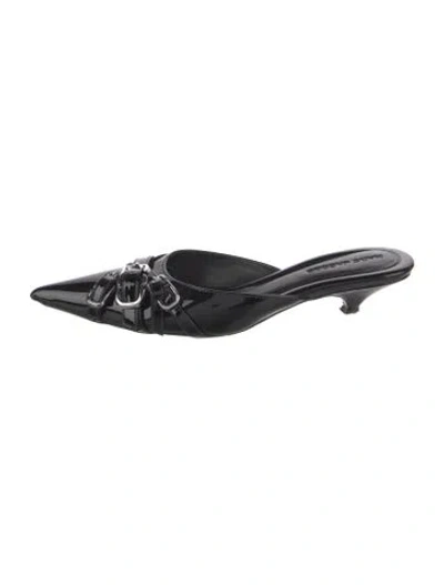 Pre-owned Marc Jacobs Patent Leather Mules In Black