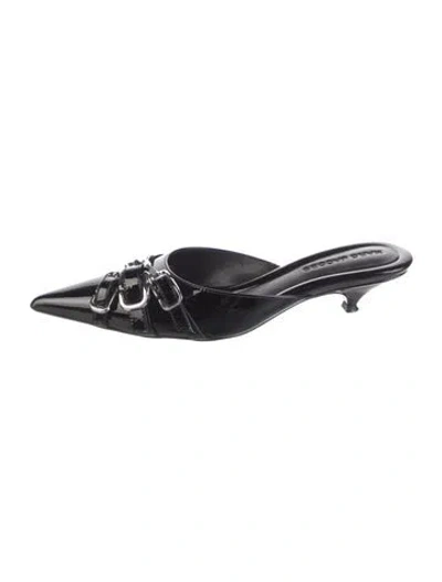 Pre-owned Marc Jacobs Patent Leather Mules In Black