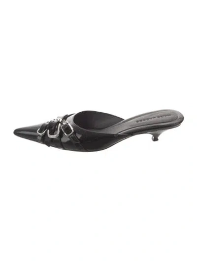 Pre-owned Marc Jacobs Patent Leather Mules In Black