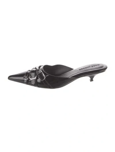Pre-owned Marc Jacobs Patent Leather Mules In Black