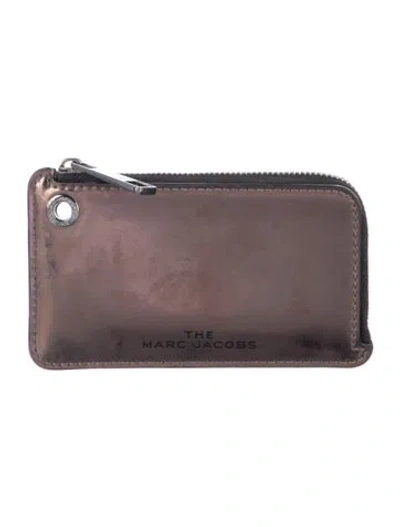Pre-owned Marc Jacobs Patent Leather Pouch In Brown/metallic