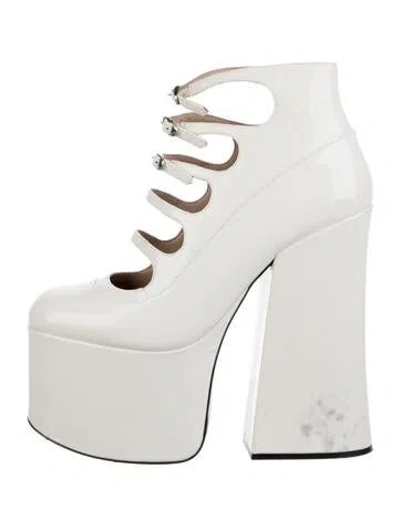 Pre-owned Marc Jacobs Patent Leather Pumps In White
