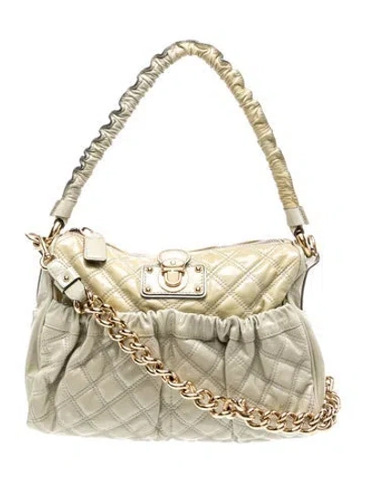 Pre-owned Marc Jacobs Patent Leather Shoulder Bag In Green