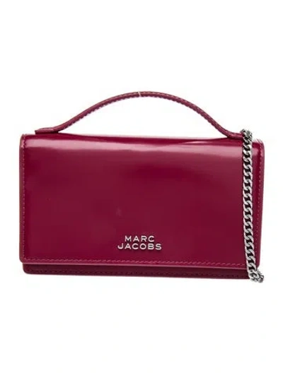Pre-owned Marc Jacobs Patent Leather Top Handle Bag In Burgundy