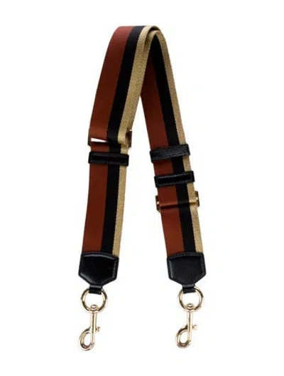 Pre-owned Marc Jacobs Pattern Printed Bag Strap In Brown