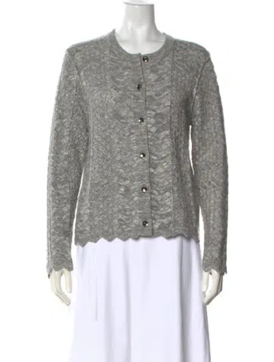 Pre-owned Marc Jacobs Patterned Crew Neck Sweater In Gray