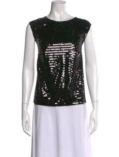 Pre-owned Marc Jacobs Patterned Crew Neck Top W/ Tags In Black