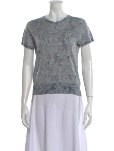 Pre-owned Marc Jacobs Patterned Crew Neck T-shirt In Gray