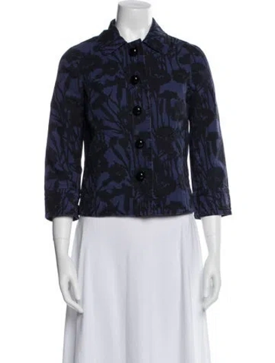 Pre-owned Marc Jacobs Patterned Jacket In Blue