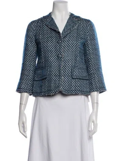 Pre-owned Marc Jacobs Patterned Jacket In Blue