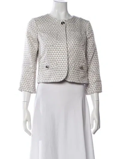 Pre-owned Marc Jacobs Patterned Jacket In White